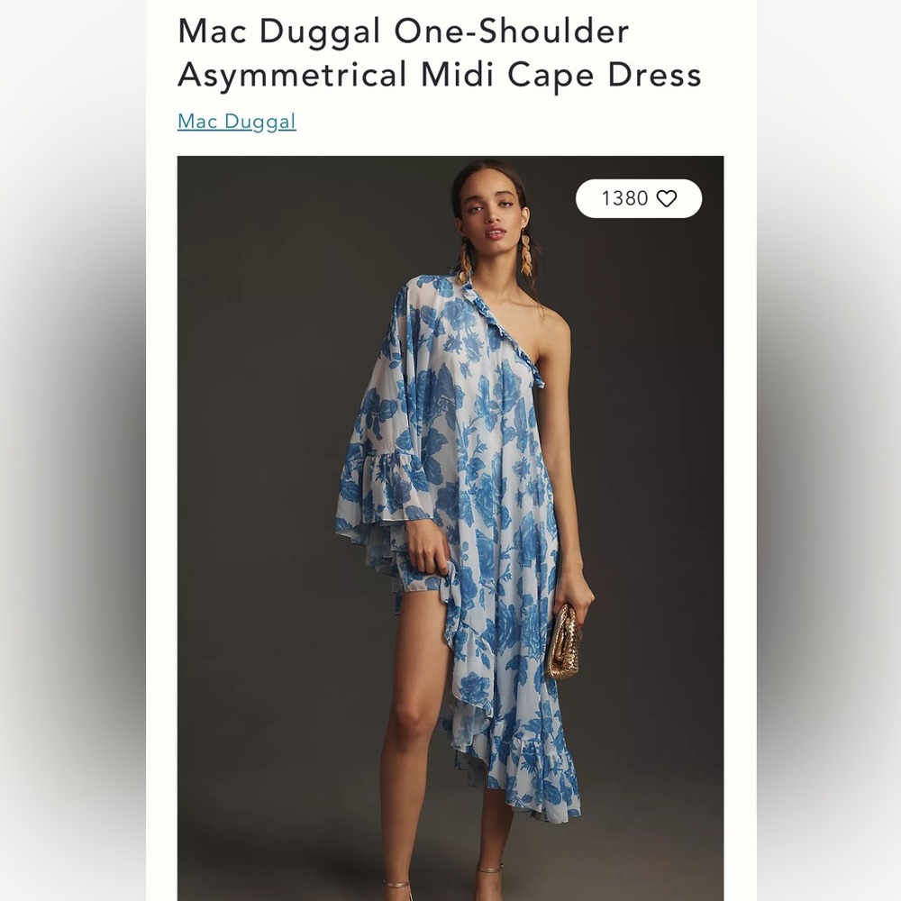 NWT Anthropologie one shoulder dress